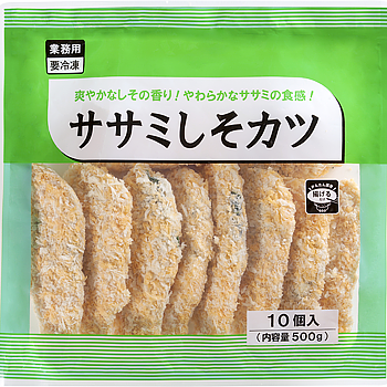 Vandro ササミ紫蘇カツ 500g (10個入) ×10 袋 (Vandroロゴ付包装)