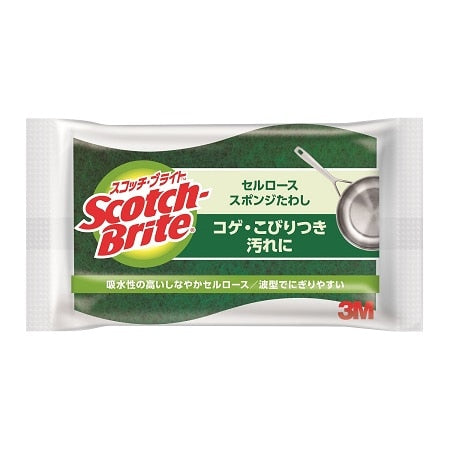 スコッチ・ブライト　セルロース　スポンジたわし×1パック