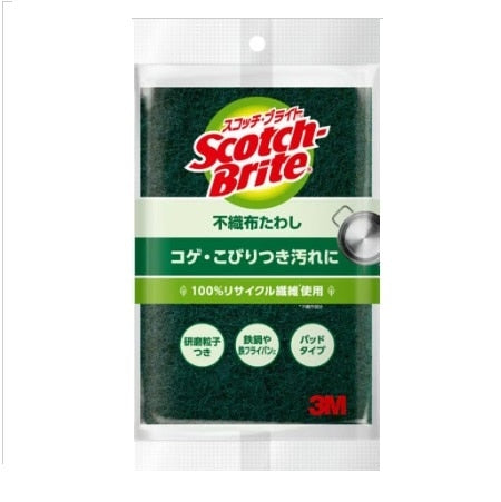 スコッチ・ブライト　不織布たわし×1パック