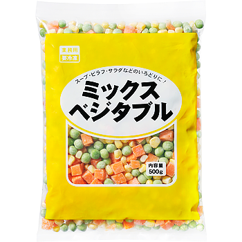 Vandro 冷凍ミックスベジタブル 500g ×1 袋 (Vandroロゴ付包装)