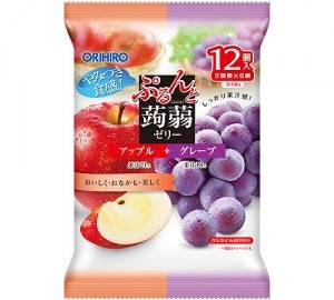 オリヒロ ぷるんと蒟蒻ゼリー　アップル＋グレープ　１２個入×12パック