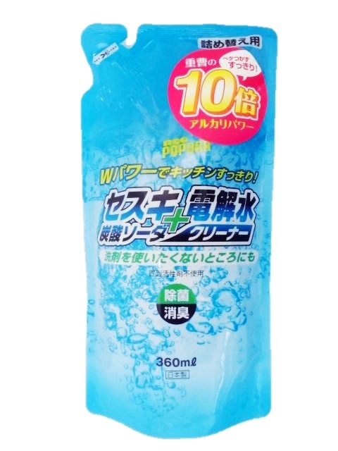 セスキ炭酸ソーダ　電解水クリーナー　つめかえ用　３６０ｍｌ×1パック
