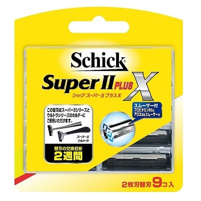 シック・ジャパン シック　スーパー?UプラスＸ　2枚刃替刃　９コ入×1パック