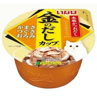 いなば　金のだしカップ　ささみ・まぐろ・かつお　７０ｇ×1パック