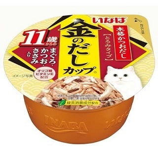 いなば　金のだしカップ　１１歳からのまぐろ・かつお・ささみ入り　７０ｇ×3パック