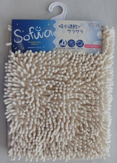 ソフワ　マイクロファイバーバスマット　S　ベージュ×5パック