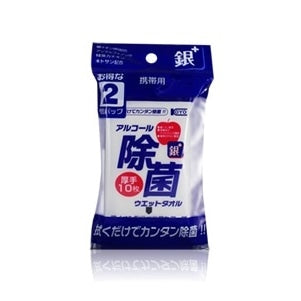 アルコール除菌ウエットタオル　１０枚　２個パック×1パック