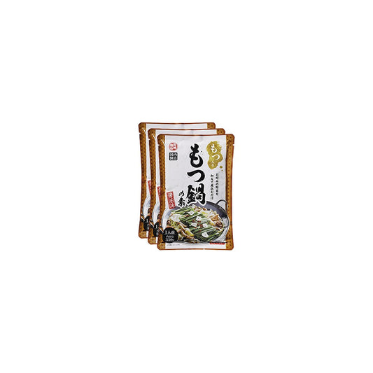 Vandro もつ鍋の素(もつ入り)醤油味 330g×3食入 ×1 食 (Vandroロゴ付包装)