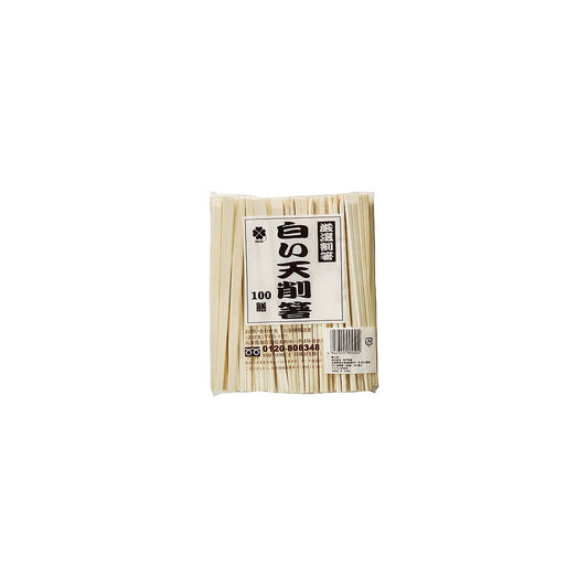 Vandro 白い天削箸　袋無 100膳 ×5 本 (Vandroロゴ付包装)