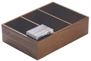 CDケース チェリーウッド 木製 小物入れ ボックス ダークブラウン 約43×30×12cm 16-97DBR