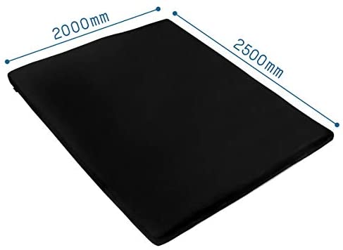 Bauhutte（バウヒュッテ） 部屋ごとベッドラグ (幅200×奥行250㎝) 厚み8㎝ BBR-250-BK