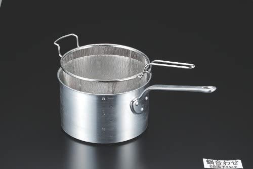 新越ワークス TS ボイルバスケット 24cm (向い手付) ステンレス鋼(18-8) 日本 ABS23124