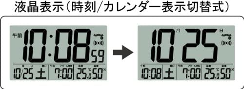 セイコー クロック 目覚まし時計 ハイブリッドソーラー 電波 デジタル カレンダー 温度 湿度 表示 白 パール SQ751W SEIKO