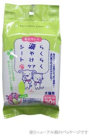 スーパーキャット (Super Cat) らくらく涙やけケアシート プレミアム 30枚入り