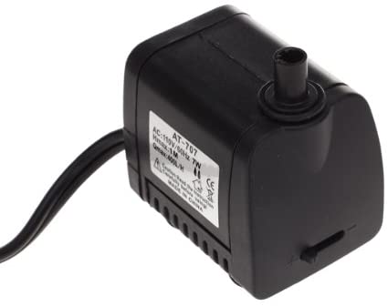 AC 110V 7W   小型水中ポンプ 流れ調節可能 最大揚程1M 水族館噴水池ポンプ