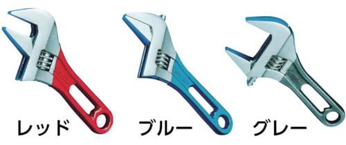 スーパーツール(SUPERTOOL) ワイドモンキショートタイプ(カラーグリップ付) ブルー MWM24SB