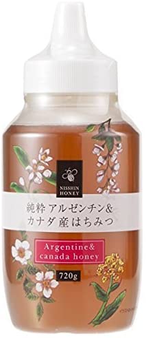 日新蜂蜜 純粋アルゼンチン＆カナダはちみつ 720×6本