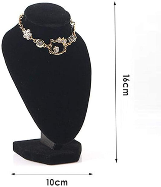 #N/A 10本 ネックレストルソー アクセサリースタンド ジュエリー ディスプレイ 展示 ベルベット 黒