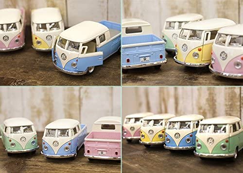 63年式クラッシックバス ワーゲンバスのミニカー/イエロー（ピックアップ） １/３２サイズ（13cm）　★アメリカ雑貨★アメリカン雑貨★アメ雑貨★アメ雑 アメリカン雑貨 通販 ★ハワイ 雑貨 ★ハワイアン 雑貨 hawaii サーフィン (イエロー)