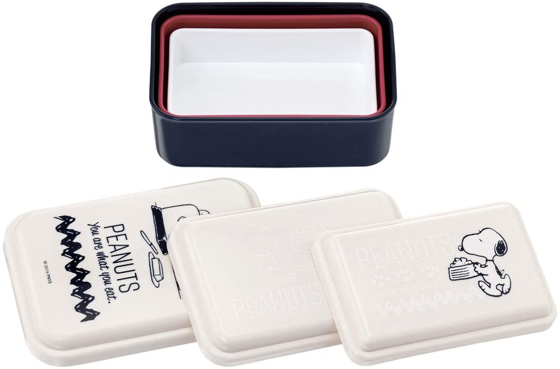 スケーター 弁当箱 入れ子式 シール保存容器 3P スヌーピー ライフスタイル ピーナッツ 日本製 1.12L SLUS3-A
