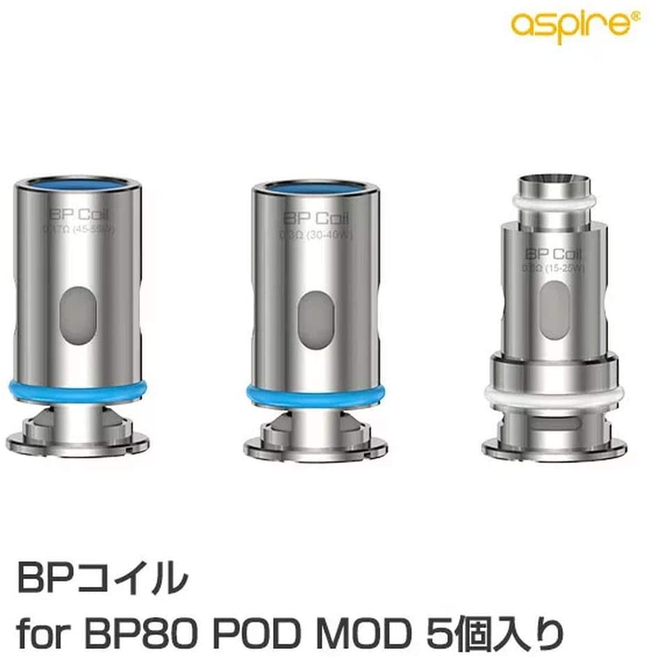 Aspire BPコイル for BP80 POD MOD 5個入り (0.6Ω/Regular)