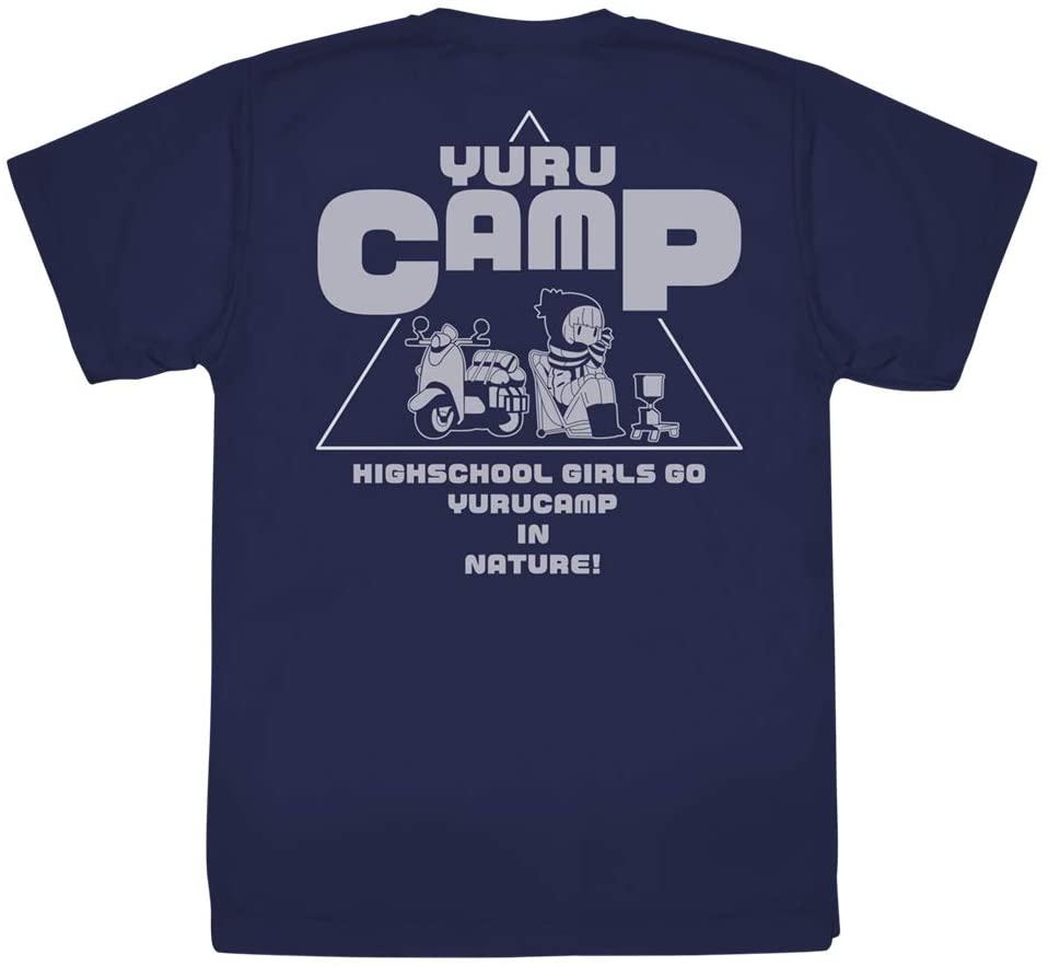 ゆるキャン△ ドライＴシャツ Ｖｅｒ．２．０／ＮＡＶＹ－Ｌ