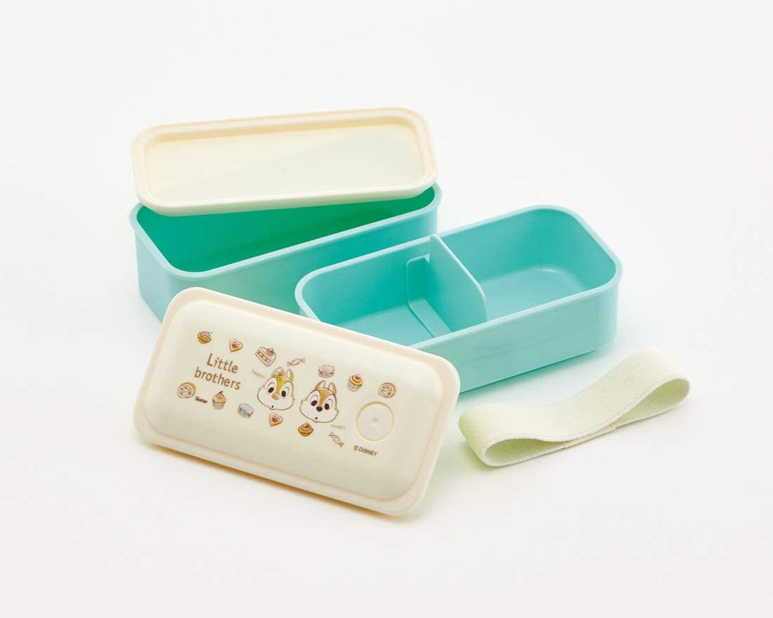 スケーター 弁当箱 銀イオン Ag+ 抗菌 ふわっと 盛れる パッキン 一体型 2段 550ml チップ&デール スイーツ ディズニー PALW6AG