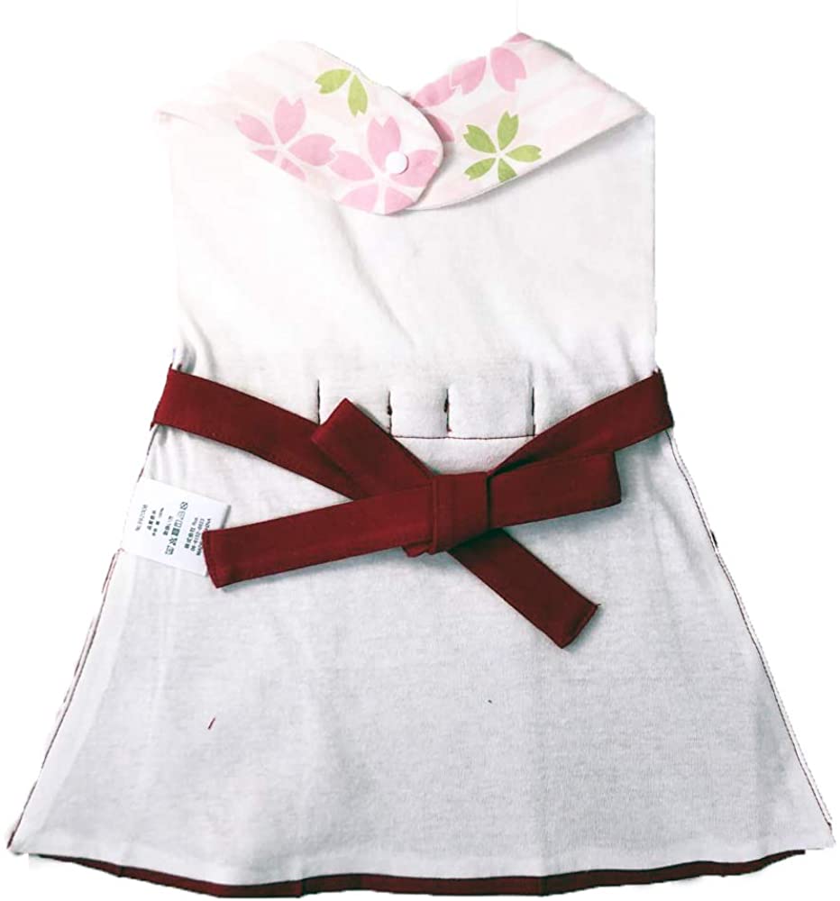 Aenak はかま風スタイ 女の子[992006] 矢羽根桜 アエナック 袴スタイ