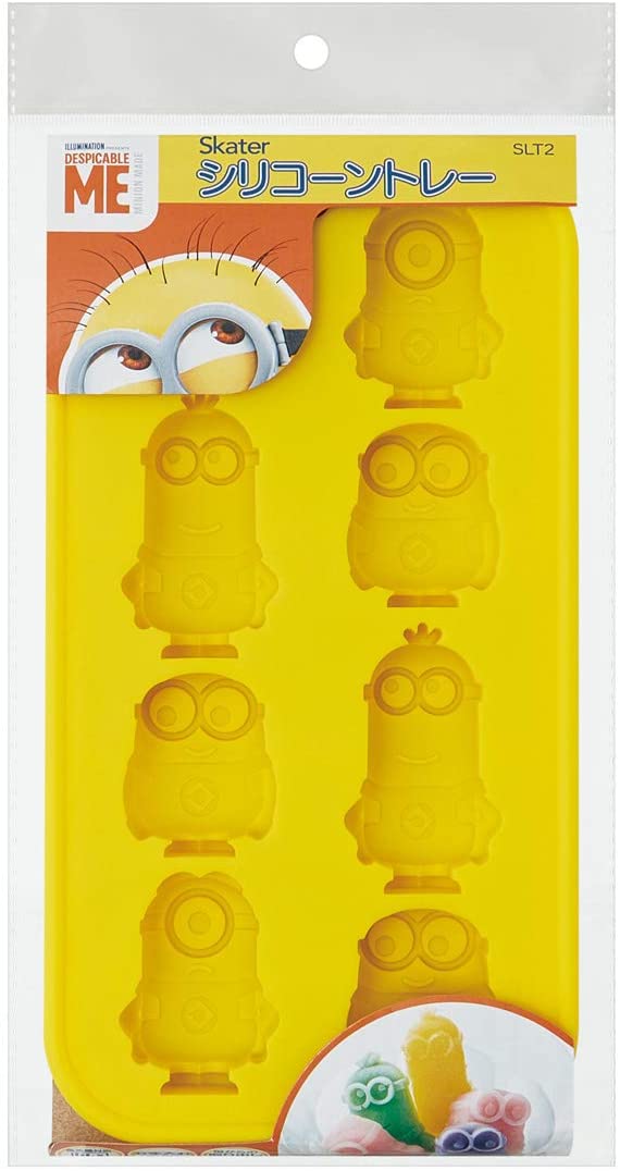 スケーター シリコン アイストレー 製氷皿 ミニオン 幅11.5×奥行21.5×高さ2.3cm SLT2 8個取り
