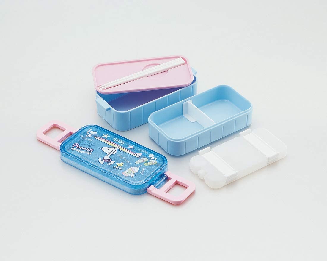 スケーター 2段 弁当箱 保冷剤付き 600ml スヌーピー サマーホリデー ピーナッツ 日本製 YZW3IC
