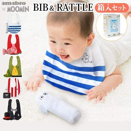amabro MOOMIN BABY -BIB＆RATTLE- [ Little My ] アマブロ ムーミンベビー ビブ＆ラトル