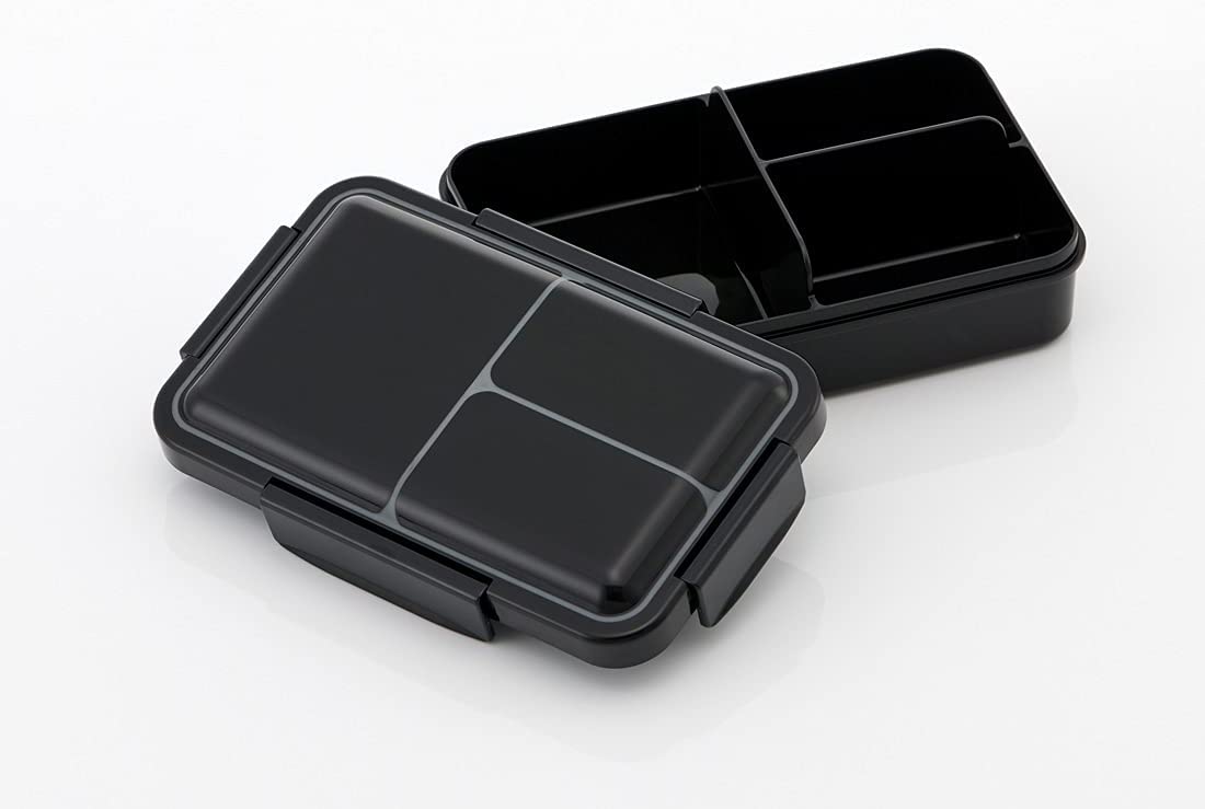 スケーター 弁当箱 抗菌 ふわっと 盛れる パッキン 一体型 2段 850ml レトロフレンチ BK 大容量 PALT9AG-A