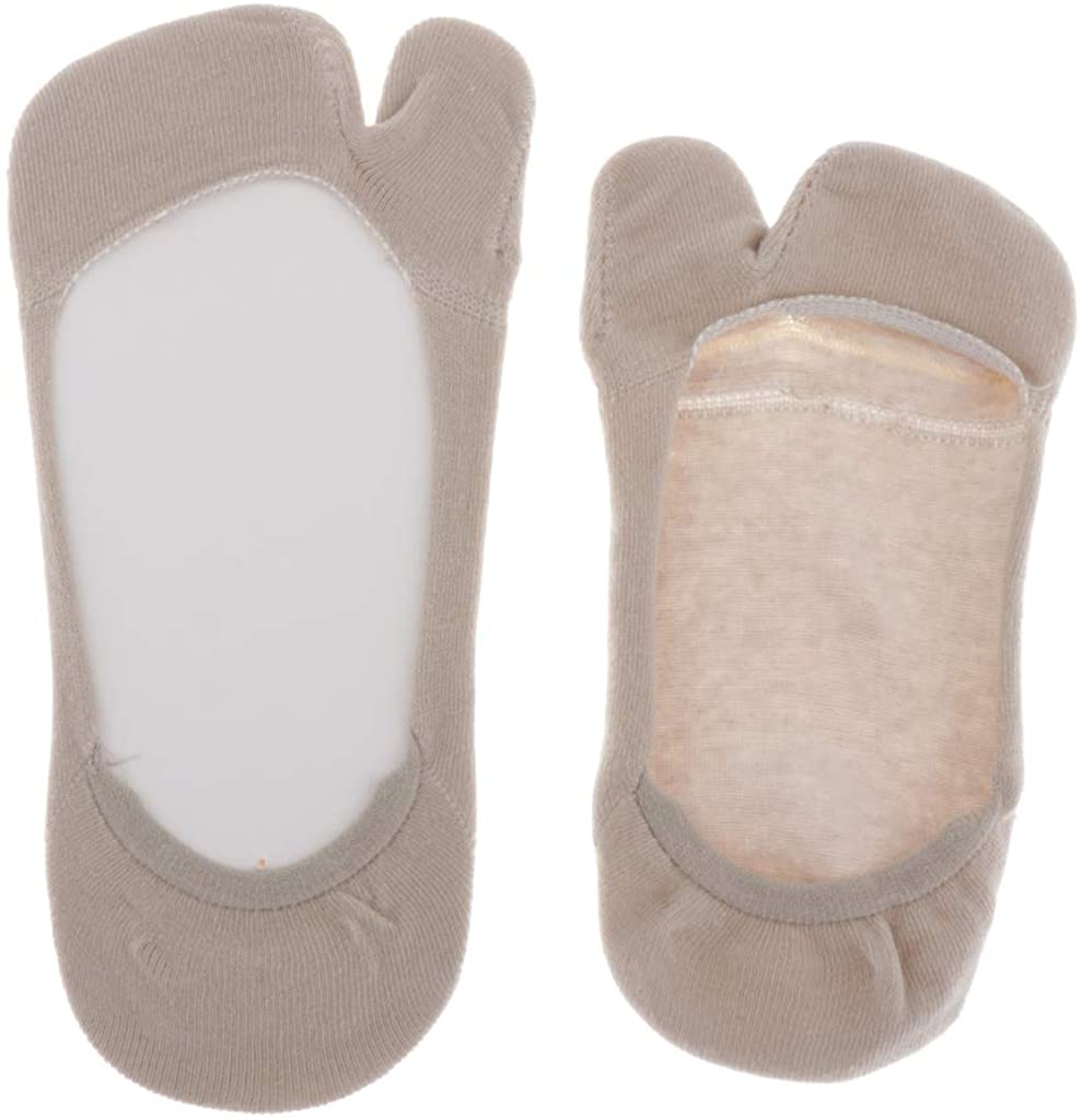 Baoblaze 4ペア入り 靴下 足袋 2本指ソックス 浅履き 綿 ローカット 脱げない くるぶしソックス サンダル 下駄用