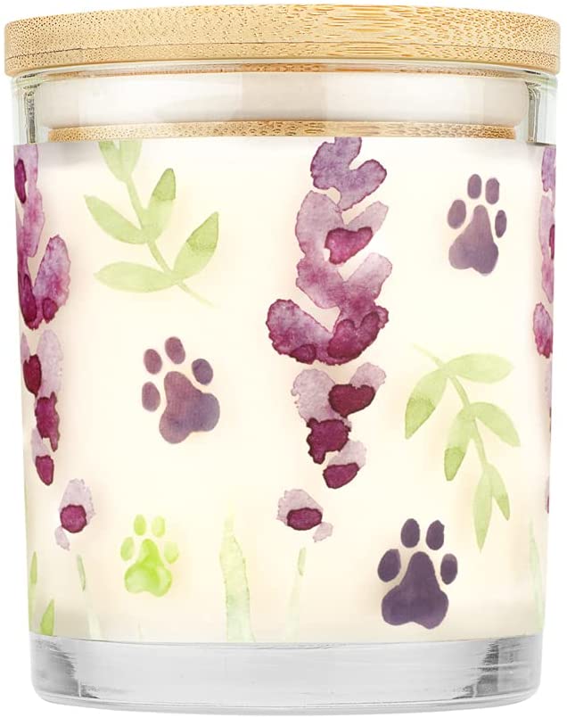 (Lavender Green Tea, Pack of 1) - One Fur All 100% Natural Soy Wax Candle, 20 Fragrances - Pet Odour Eliminator, 60-70 Hrs Burn Time, Non-toxic, Eco-Friendly Reusable Glass Jar Scented Candles - Pet House Candle, Lavender Green Tea
