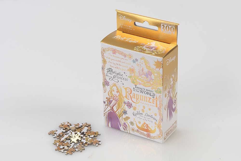 ジグソーパズル カラフル・ゴールド ラプンツェル 300ピース 【プチプチライト】 (16.5x21.5cm)