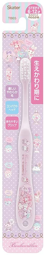 スケーター 歯ブラシ 小学生用 (6-12才) 毛の硬さ普通 15.5cm ぼんぼんりぼん 19 サンリオ TB6S