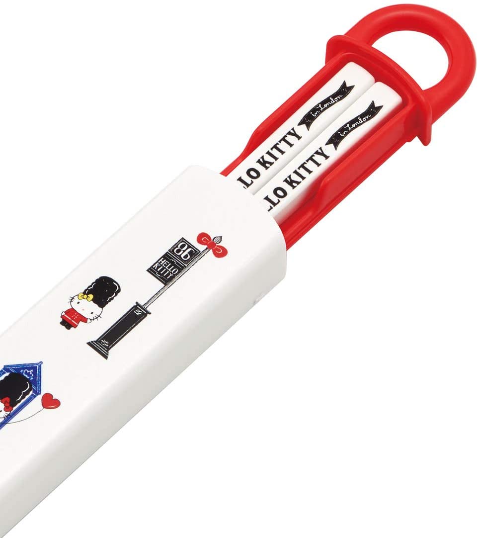 スケーター 子供用 箸 箸箱セット ハローキティ ロンドン サンリオ 日本製 16.5cm ABS2AM