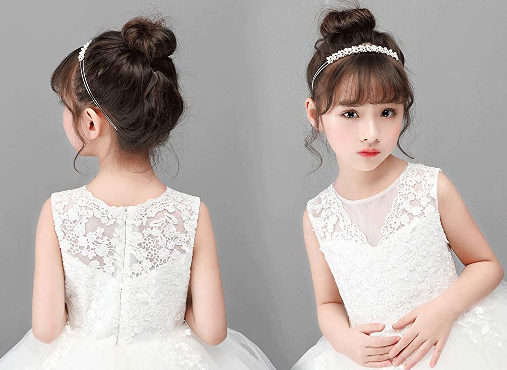 Cemellia 発表会 ヘアアクセサリ ラインストーンヘッドドレス クラウン子供 女の子ティアラ キッズ 王冠 七五三 お姫様 髪飾り ]