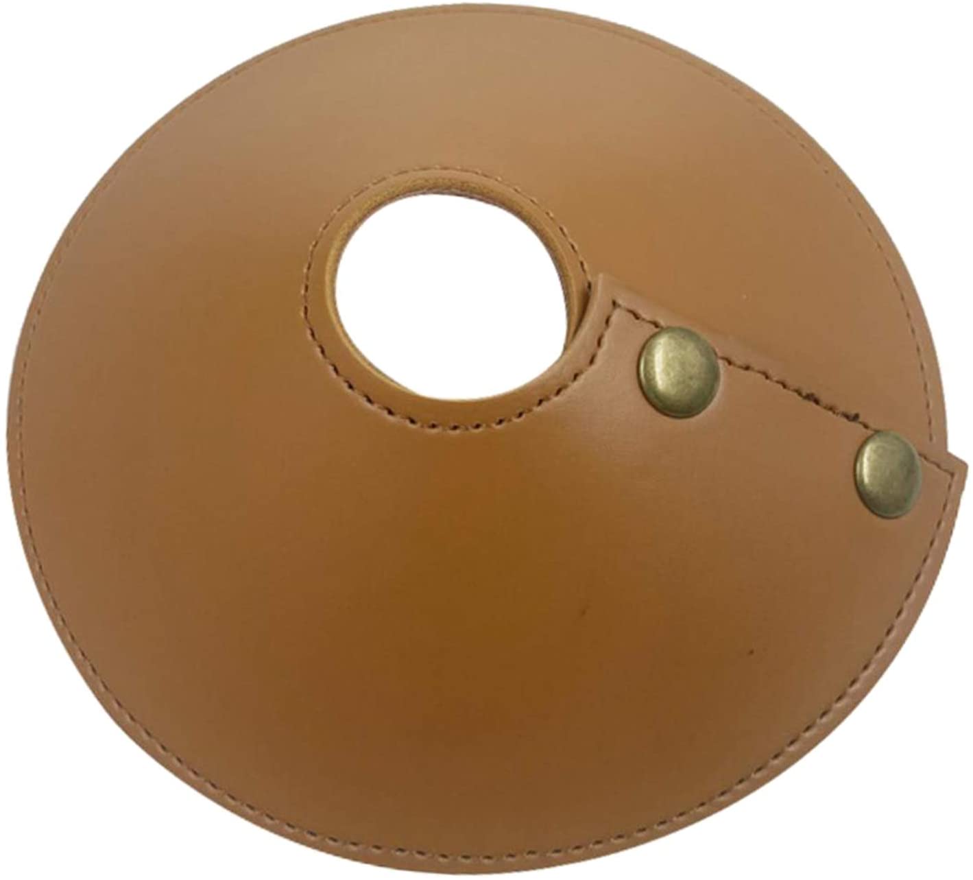 Baoblade ランプシェード 革シェード 扇形ライトカバー 取り外し可能 交換ランプシェード 肥厚スポットライトカバー リムーバブル防塵 ランプの笠 照明器具 保護ケース 170x165mm - ライトブラウン