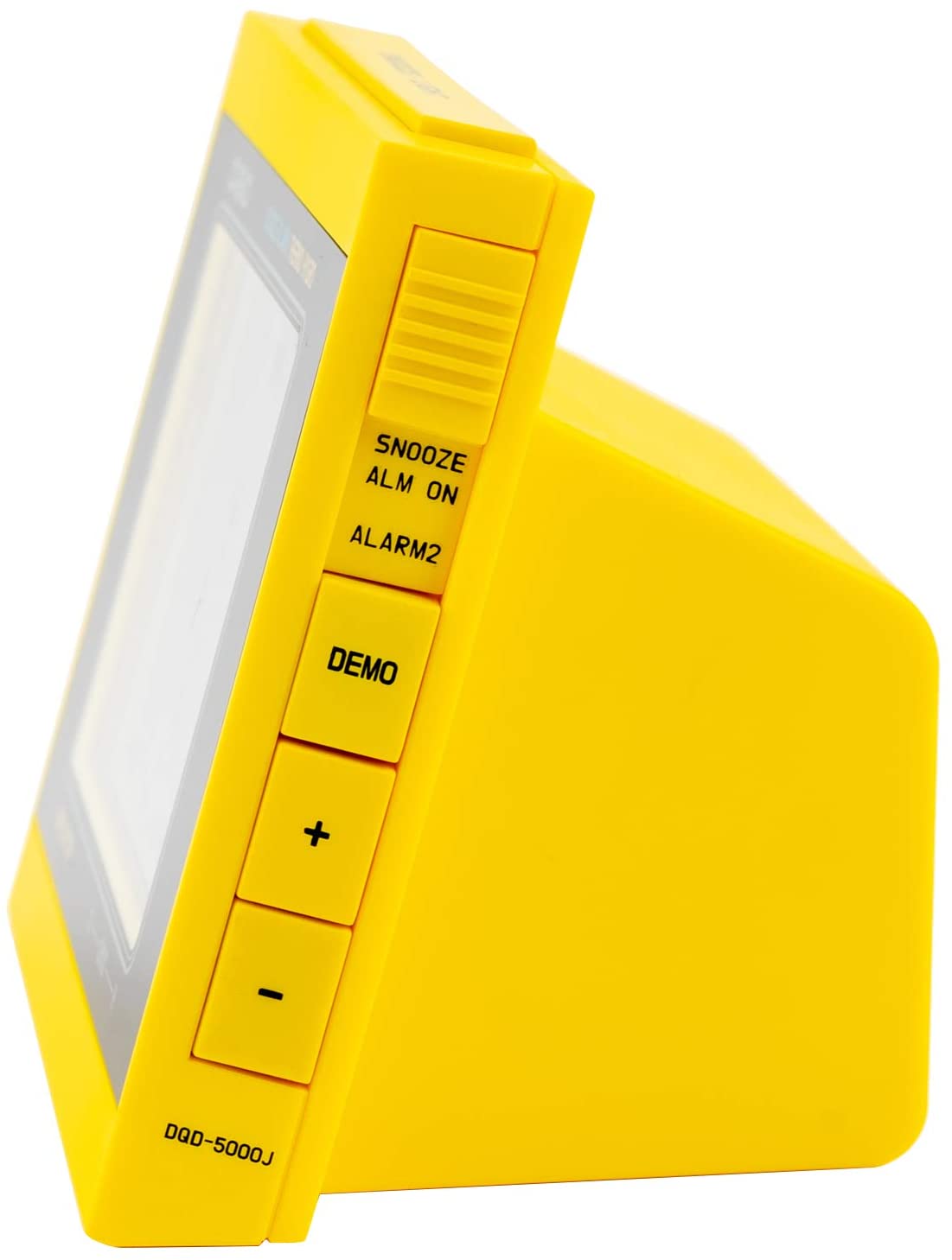 CASIO(カシオ) 目覚まし時計 電波 デジタル ダブルアラーム 温度 湿度 カレンダー 表示 イエロー DQD-5000J-9JF