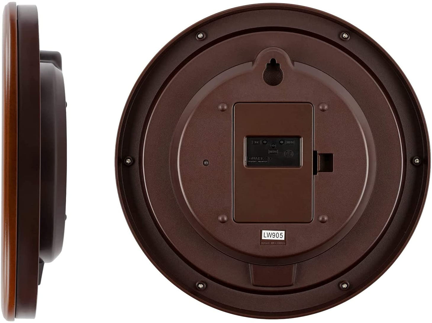 CASIO(カシオ) 掛け時計 電波 ブラウン 直径29.5cm アナログ 木枠 IQ-1105J-5JF