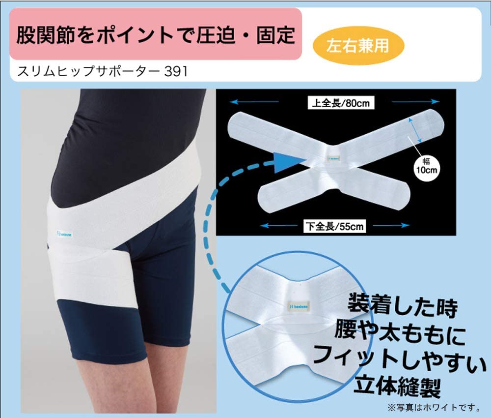 bonbone 股関節サポーター スリムヒップサポーター391 ブラック フリー