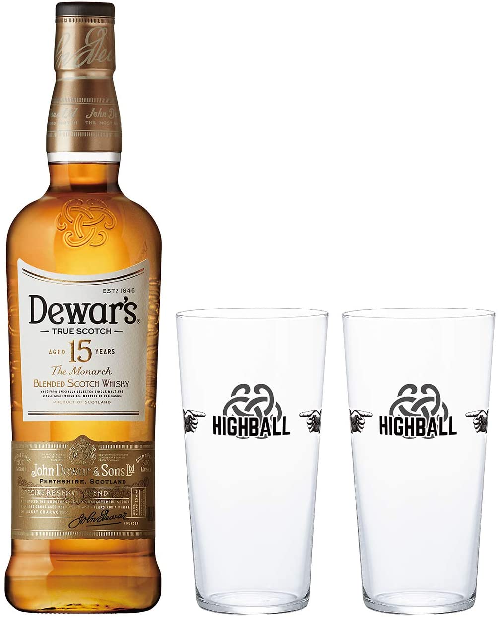 2021 デュワーズ15年 グラス付ギフトセット [ ウイスキー イギリス 700ml ]