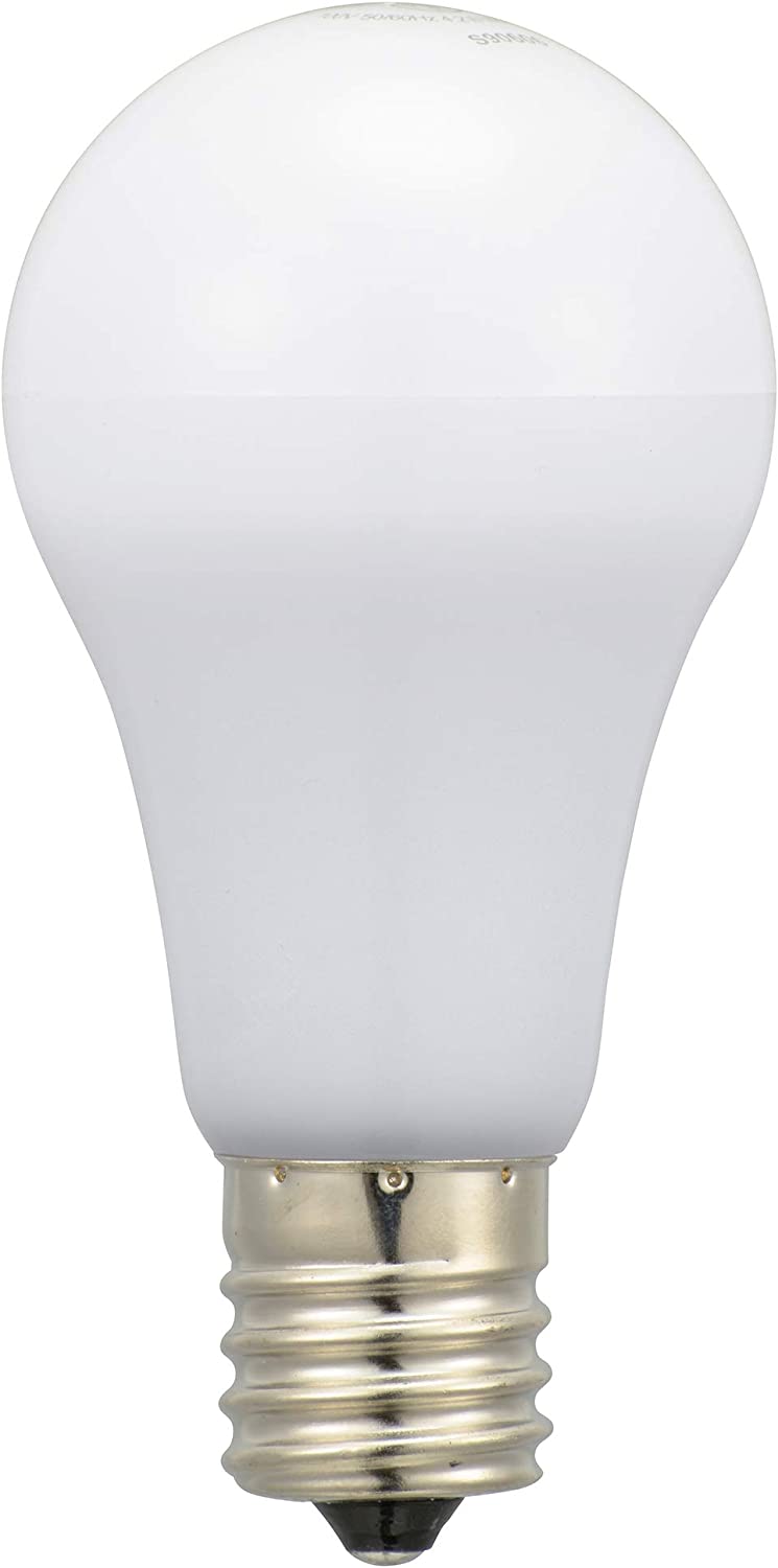 オーム電機 LED電球 小形(60形相当/792lm/昼光色/E17/広配光230°/密閉器具対応/断熱材施工器具対応) LDA6D-G-E17 IH92
