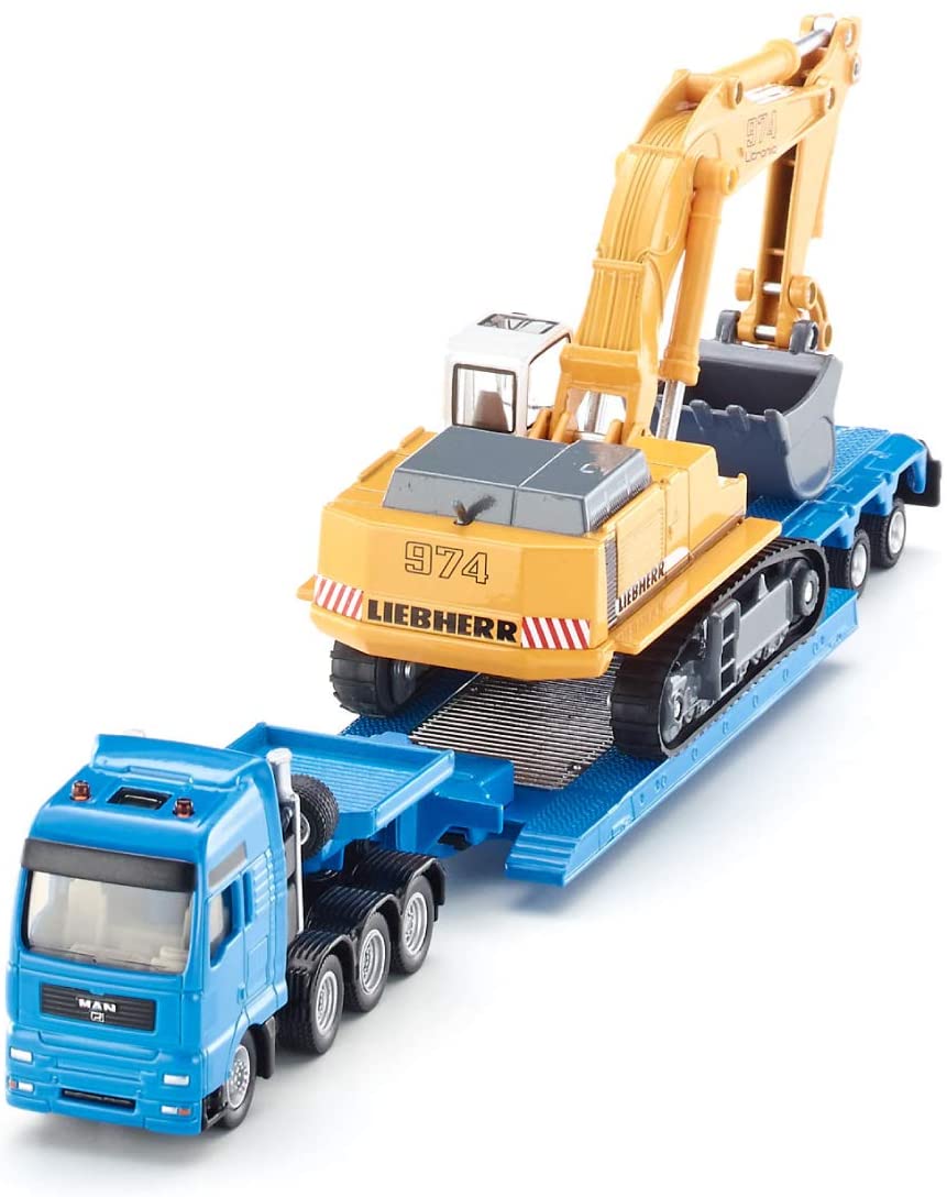 ジク (SIKU) MAN セミトレーラー リープヘル パワーショベル積載 1/87 SK1847