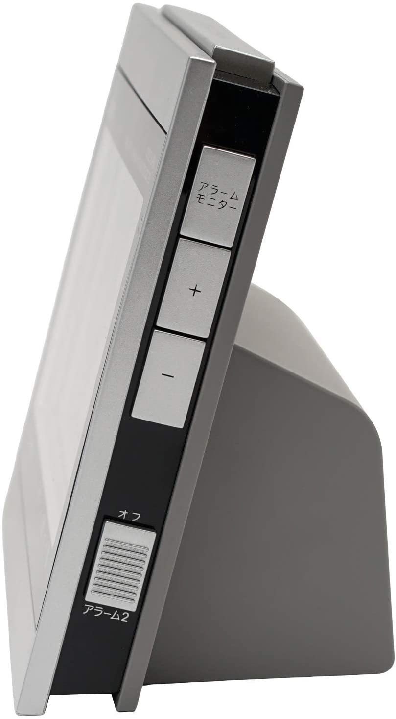 CASIO(カシオ) 目覚まし時計 電波 シルバー デジタル ダブルアラーム 温度 湿度 カレンダー 表示 DQD-720J-8JF