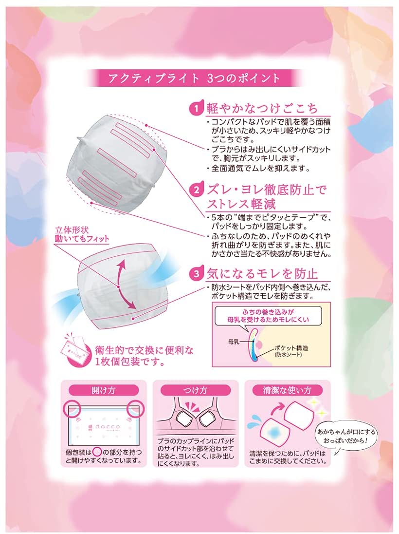 ダッコ(dacco) マミーパット アクティブライト 132枚入り ピンク 1枚 (x 132)
