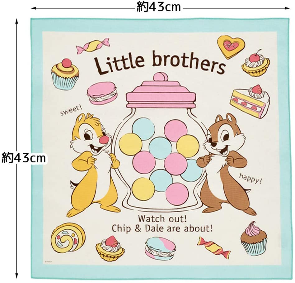 スケーター ランチクロス チップ&デール スイーツ ディズニー 日本製 43×43cm KB4-A