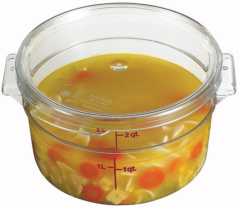 CAMBRO(キャンブロ) 丸型フードコンテナーRFSCW2 ポリカーボネイト アメリカ AHC05002