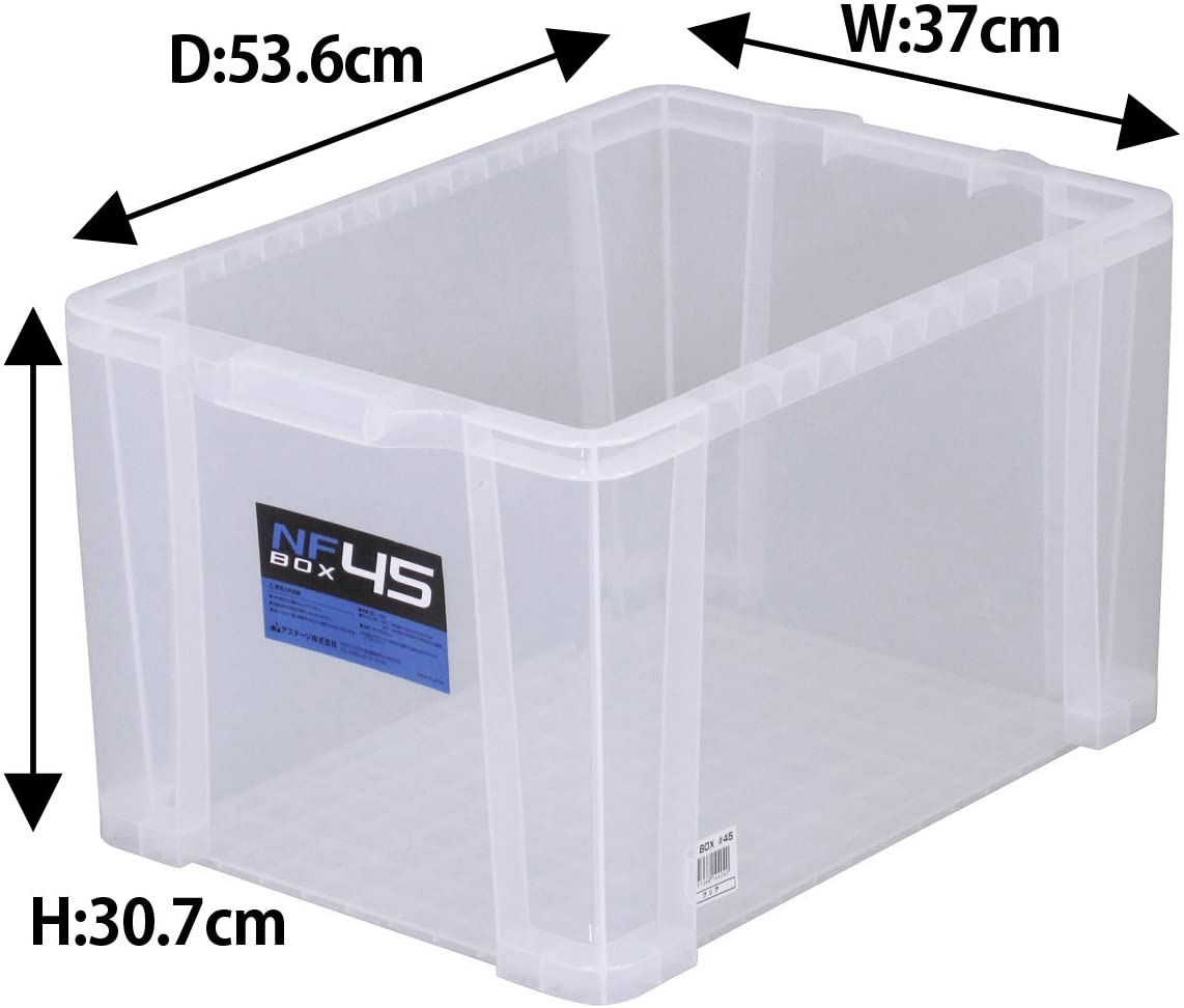 Astage(アステージ) NFボックス #45 クリア W約37×D約53.6×H約30.7cm